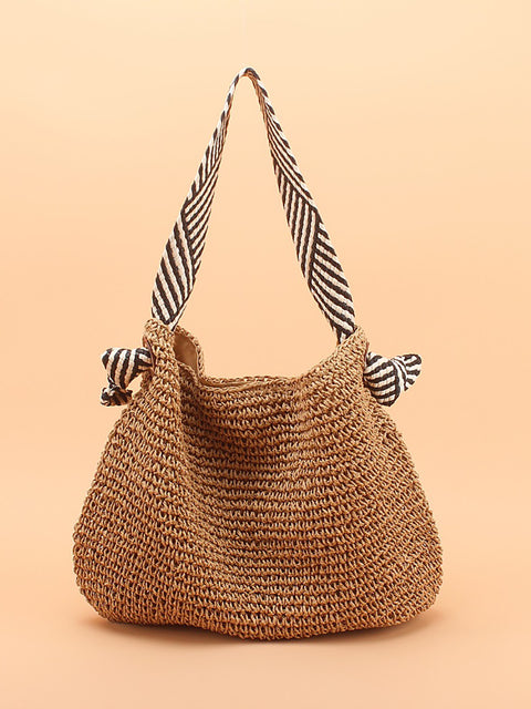 Women Summer Straw Weave Large Capacity Shoulder Bag