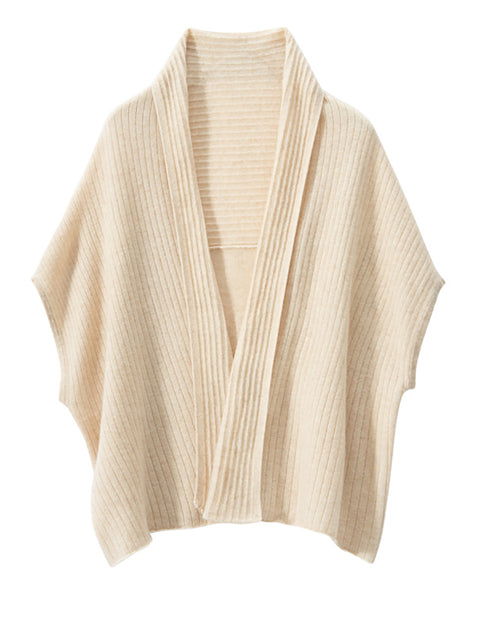 Kvinder Solid Casual Cashmere strikket sjal cardigan