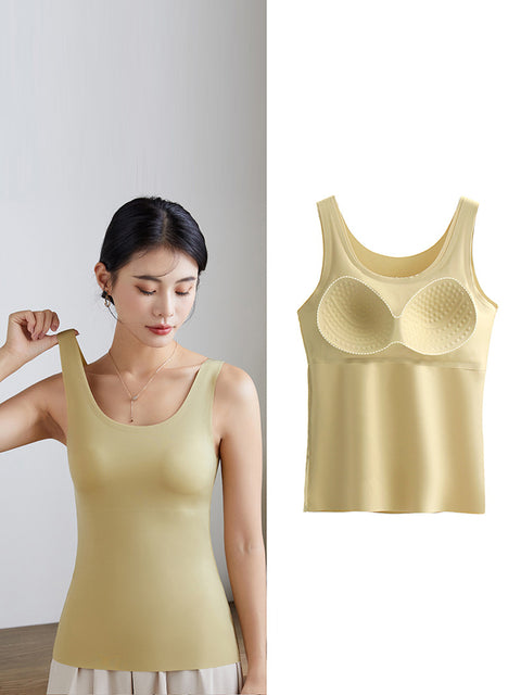 Women Summer Seamless With Breast Pads Base