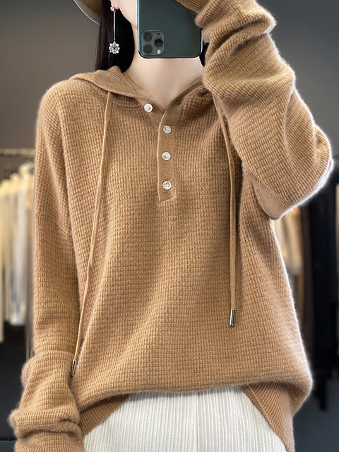 Kvinder Efterår Casual Stripe O-hals Uld strik sweater