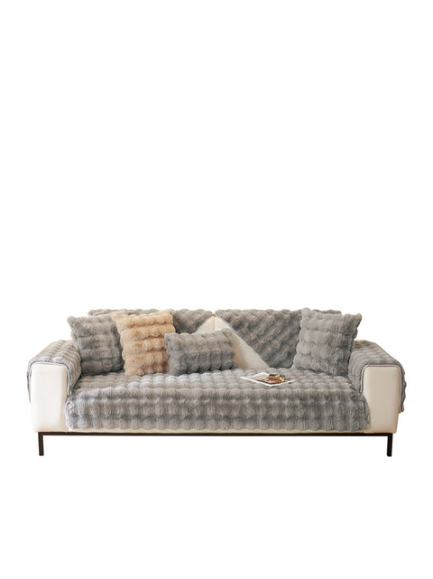 Solid Rabbit Uld Queen Bedcover Sofa tæppe