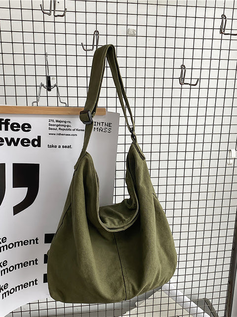 Kvinder Casual Stor Kapacitet Canvas Tote Bag Crossbody Bag