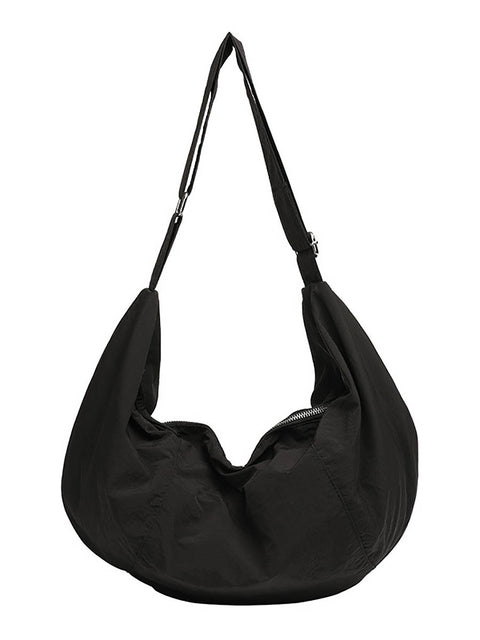 Casual Commute Solid Nylon Crossbody-taske