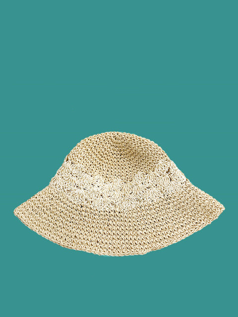 Kvinder Sommer Artsy Straw Sunproof Fishman Hat