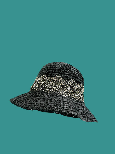 Kvinder Sommer Artsy Straw Sunproof Fishman Hat