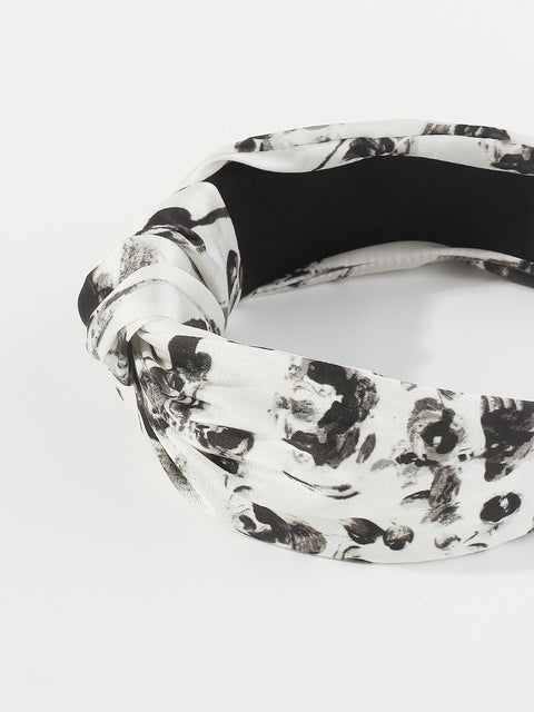 4 stykker sæt Kvinder Artsy Ink-print Cross Hair Band