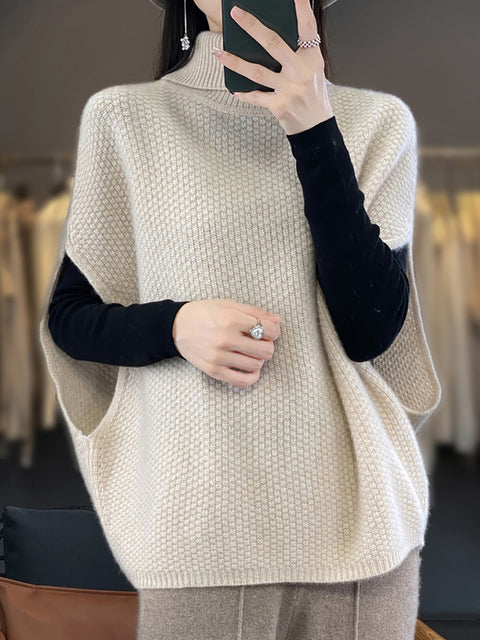 Kvinder Efterår Casual Stripe O-hals Uld strik sweater