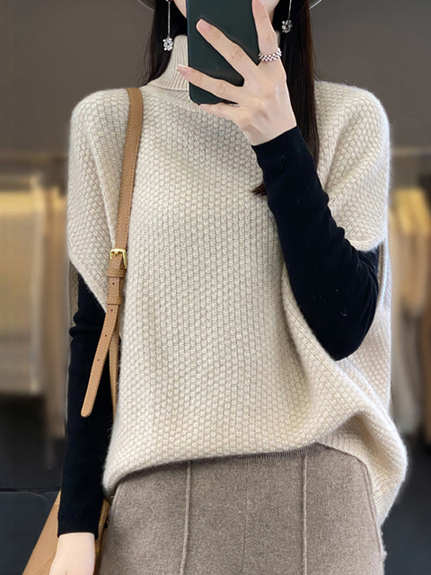 Kvinder Efterår Casual Stripe O-hals Uld strik sweater