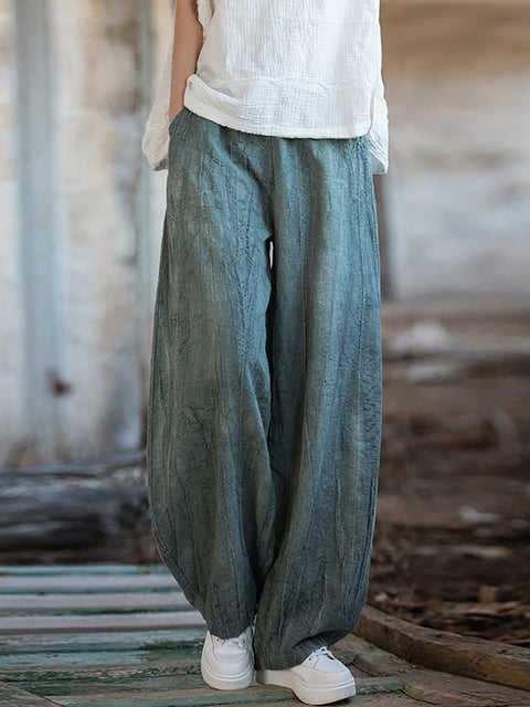 Kvinder Vintage Winter Tie-dye Fleece-forede Harem Pants