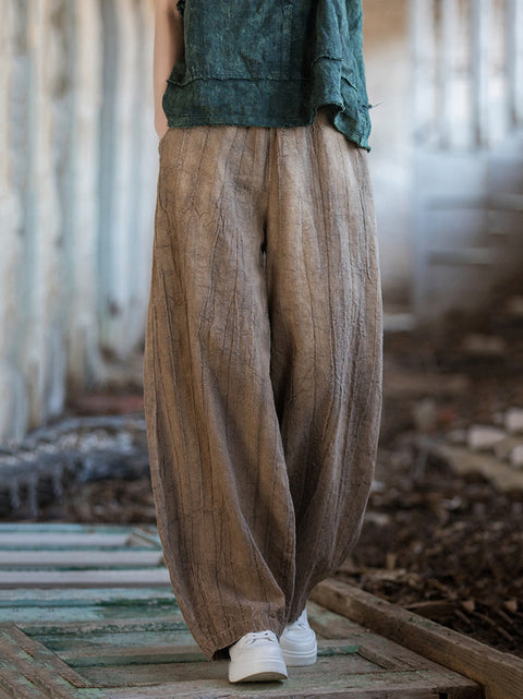 Kvinder Vintage Winter Tie-dye Fleece-forede Harem Pants