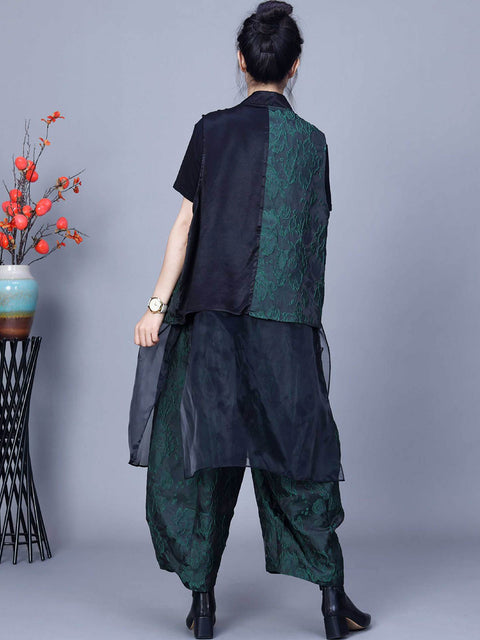 Kvinder Vintage Flower Print Spring Loose Harem Pants