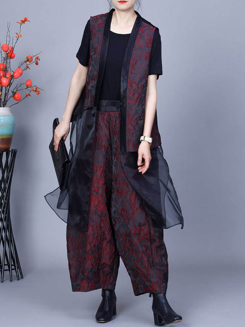 Kvinder Vintage Flower Print Spring Loose Harem Pants