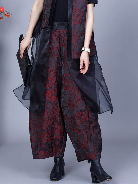 Kvinder Vintage Flower Print Spring Loose Harem Pants