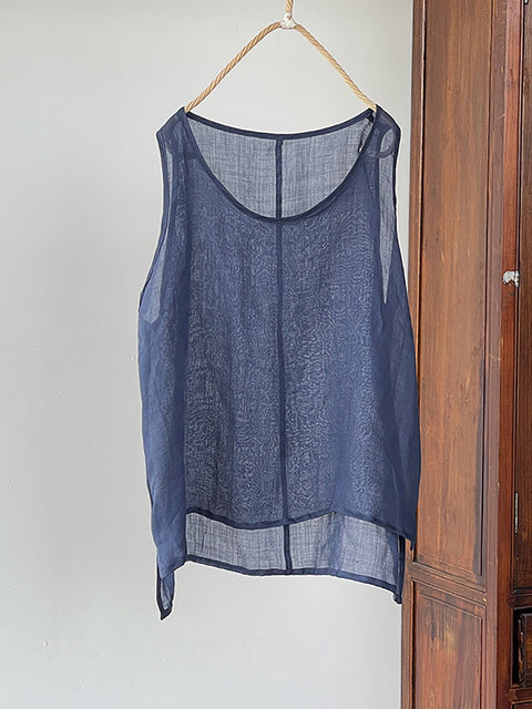 Kvinder Sommer Vintage Solid Tynd Vest