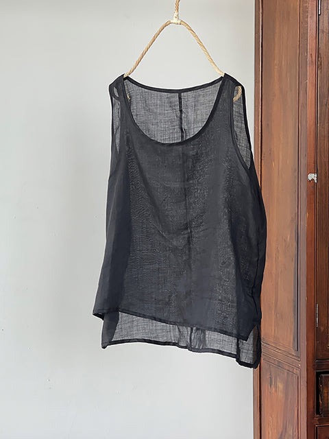 Kvinder Sommer Vintage Solid Tynd Vest