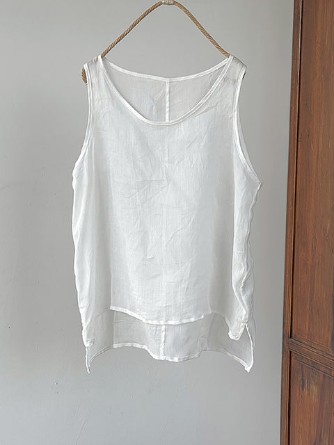 Kvinder Sommer Vintage Solid Tynd Vest