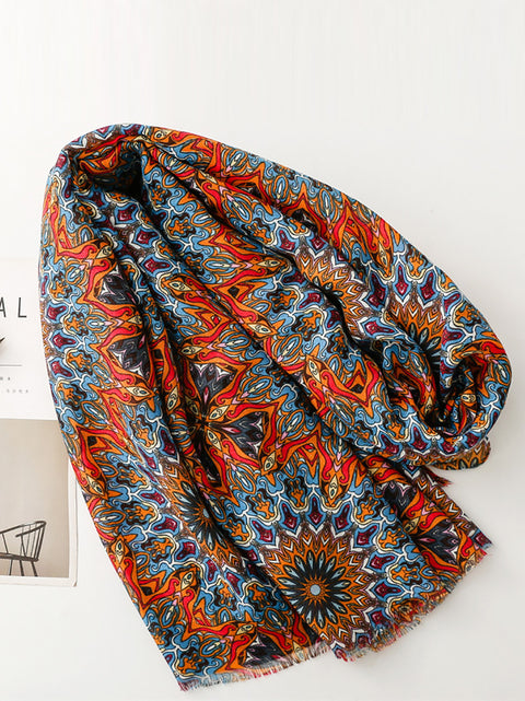 Bohemia Flower Travel Shawl Scarf