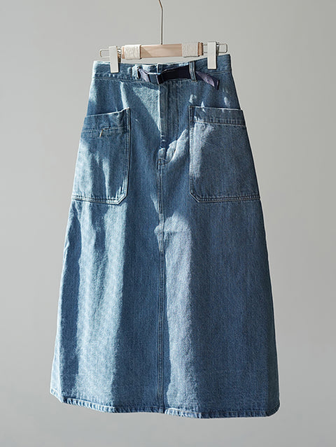 Kvinder Forår Casual Washed Denim A-Shape nederdel