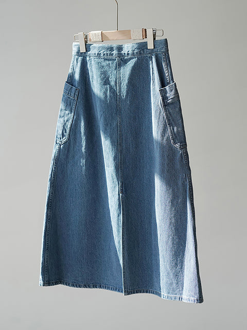 Kvinder Forår Casual Washed Denim A-Shape nederdel