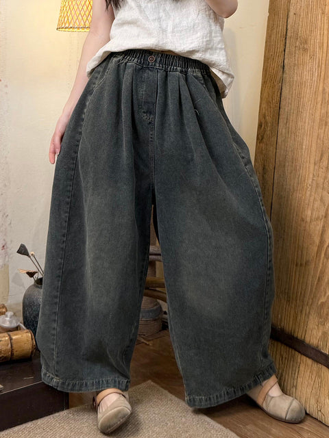 Kvinder forår retro straight denim bukser