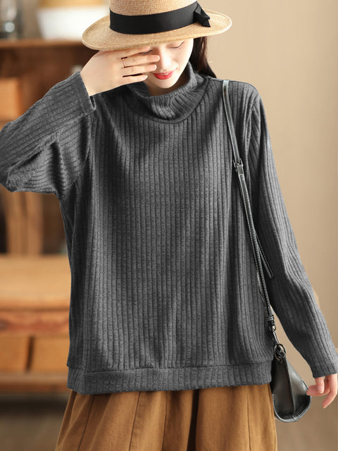 dame vintage uld strikket sweatshirt