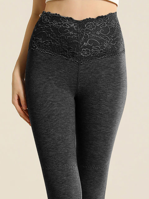 Kvinder Vinter Varme Solid Uld Tykke Leggings