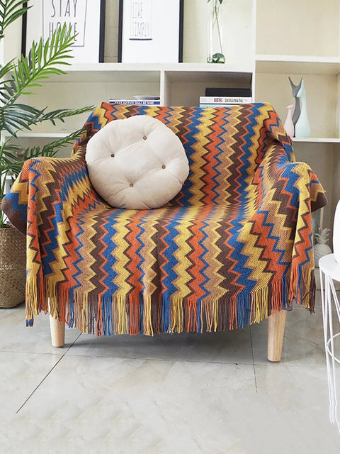 Vintage Mid Century Style Bohemian sofa tæppe