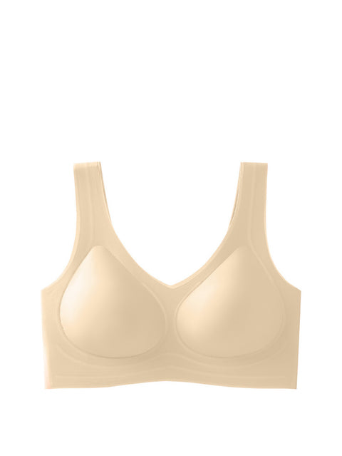 Women Casual Seamless Solid Fixed Cup Bra