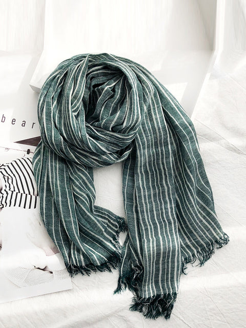 Kvinder Vintage Stripe Tassel bløde tørklæder