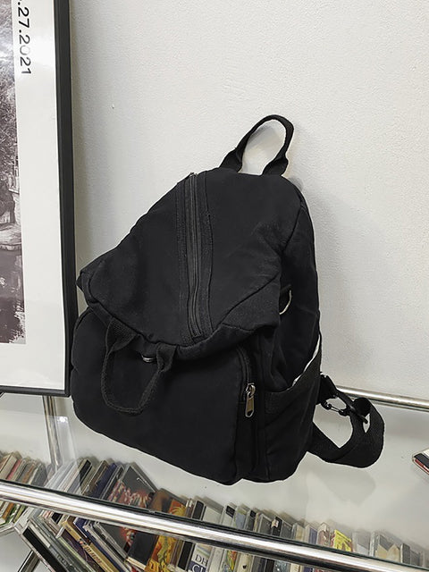 Japan Style Canvas Solid Shoulder Bags Backpack