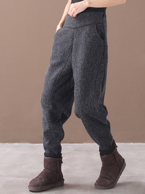 Plus Size - Forår Casual Thickened Thermal Pants