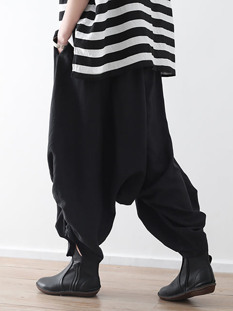 Women Spring Casual Solid Ankle Length Pants