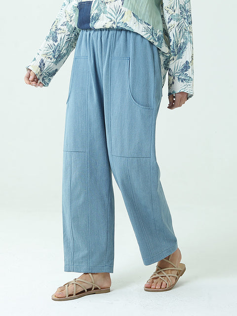 Plus Size Elastic Waist Women Casual Spring Loose Pants